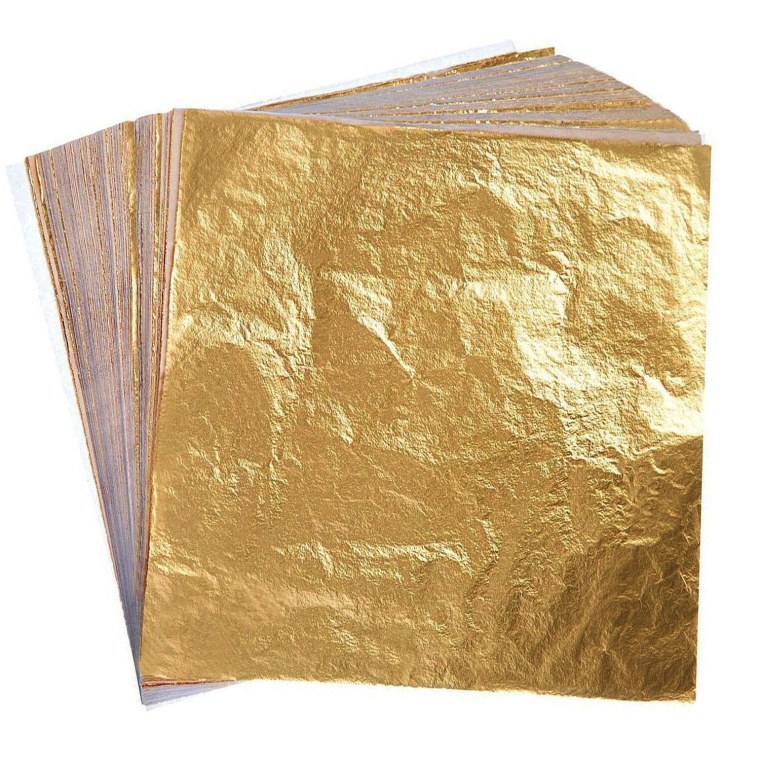 Мятая Золотая фольга