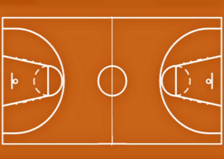 Баскетбольная площадка разметка чертеж