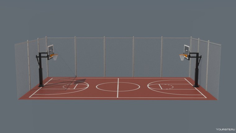 Кольцо баскетбольная площадка 3д модель SKB