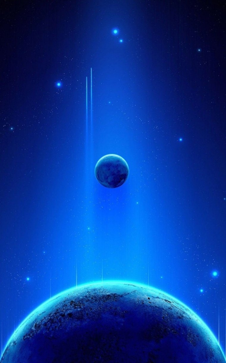 Планета синего цвета