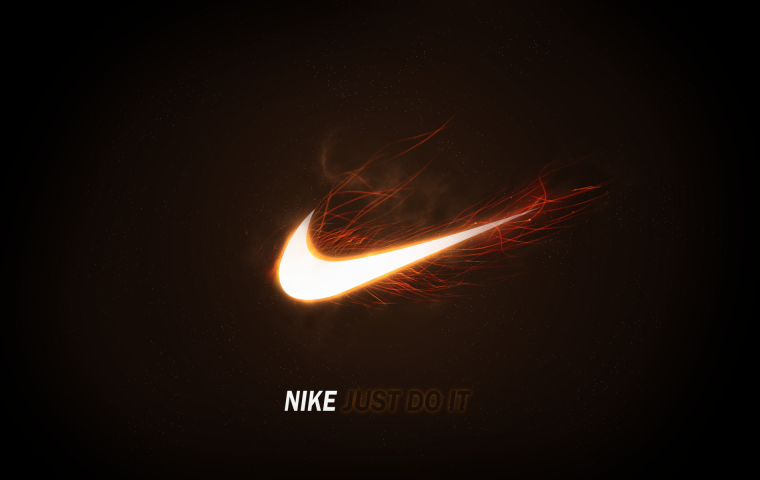 Черные обои Nike