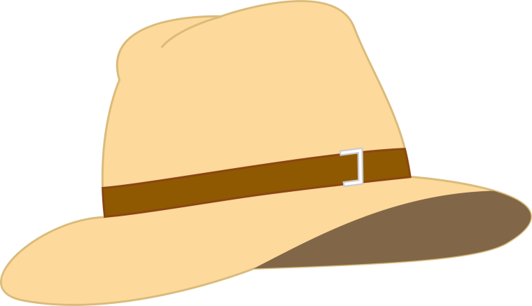 Summer hat drawn