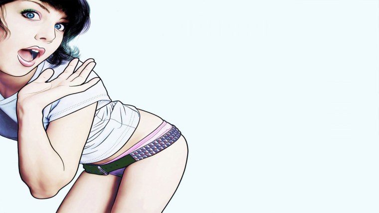 Обои девушка рисунок