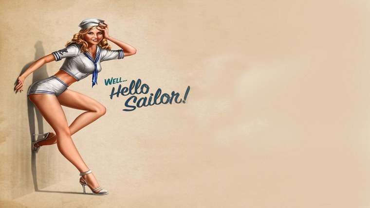 Обои в стиле пин ап