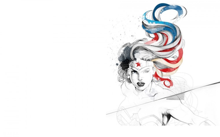 Обои девушка рисунок