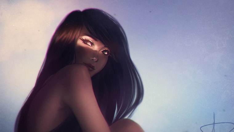 Темнокожая девушка фэнтези