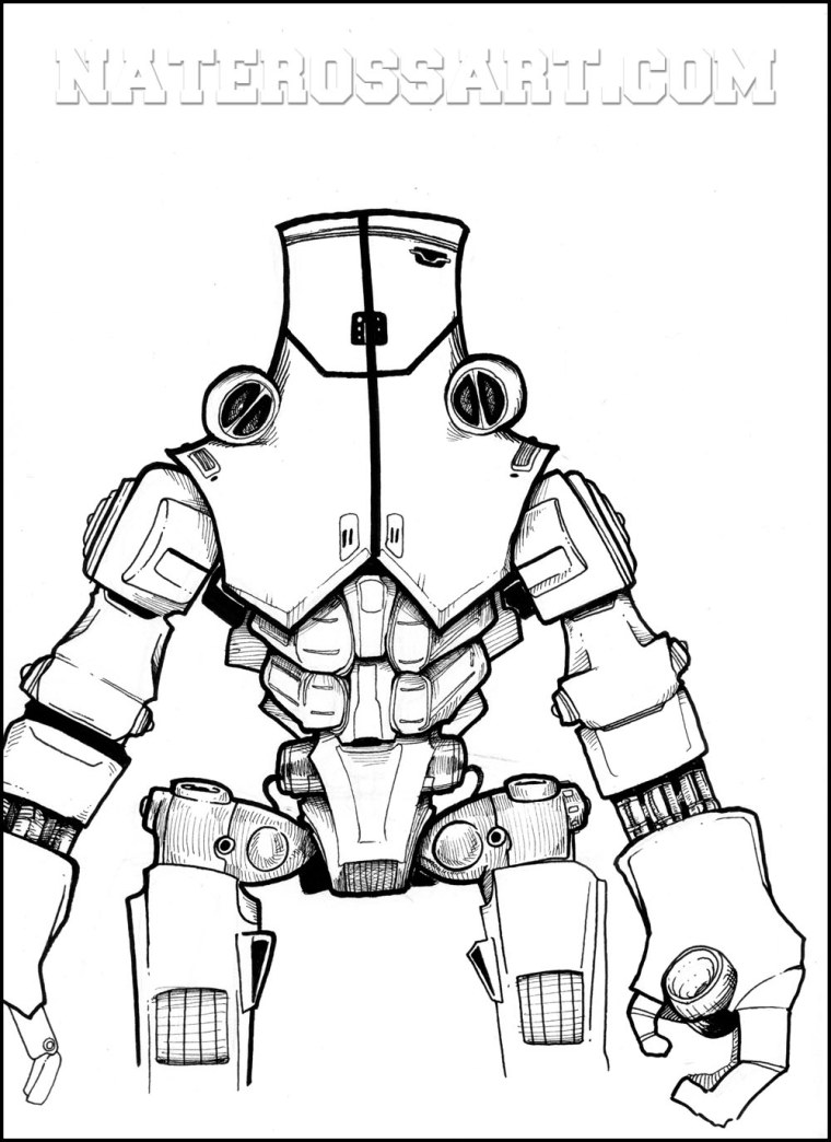 Раскраски роботы Тихоокеанский рубеж 2