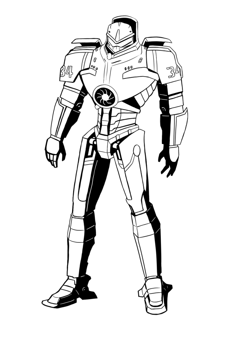 Робот Бродяга раскраска Тихоокеанский рубеж 2