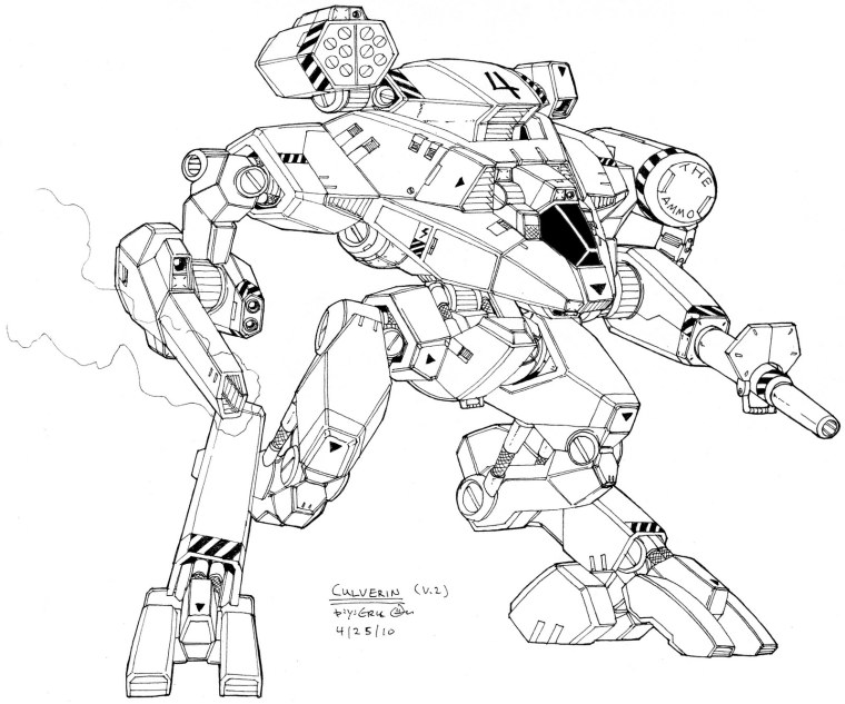 Раскраска робот мех