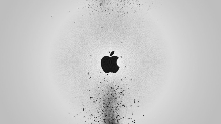 Apple на черном фоне