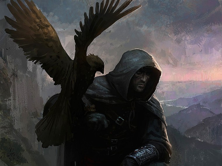 Воин с вороном