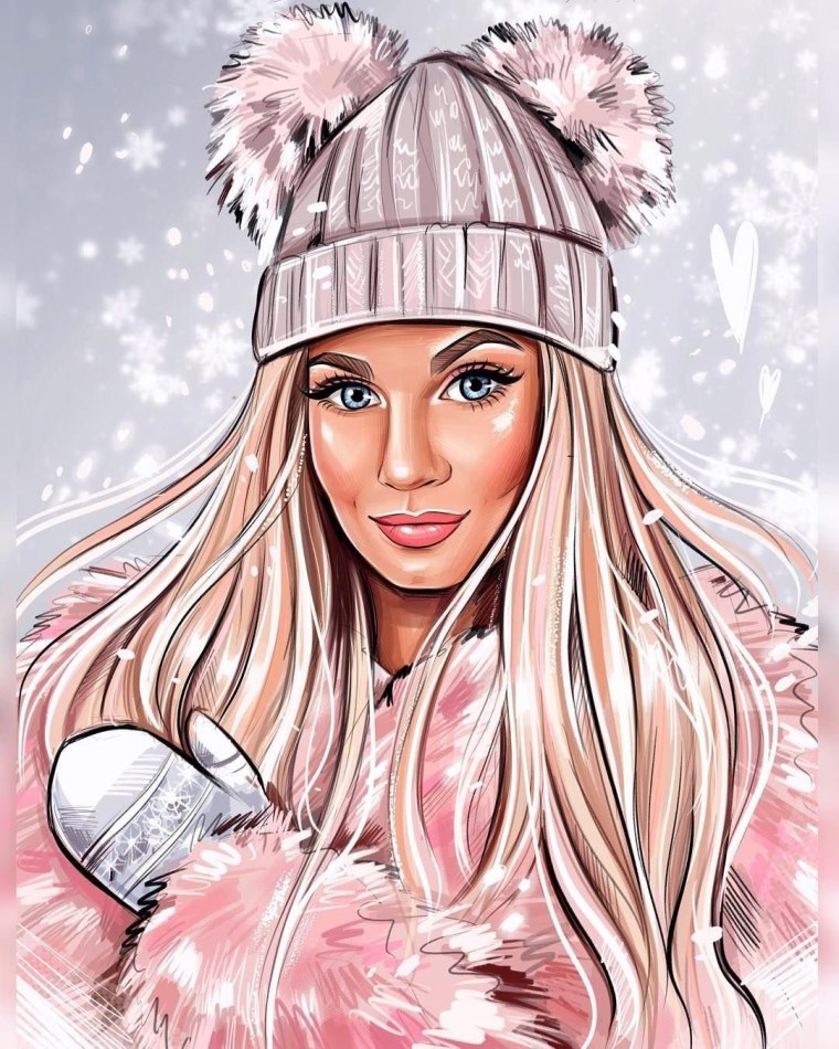 Нарисоыаная Левушка в очках