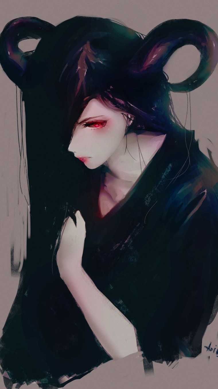 Девочка с рогами демона