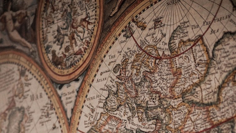 Старая карта мира