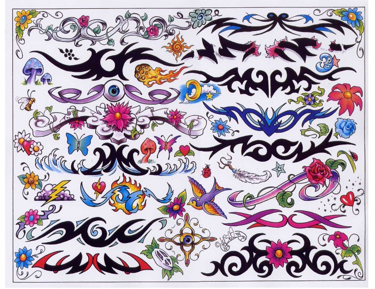 Цветные тату для детей