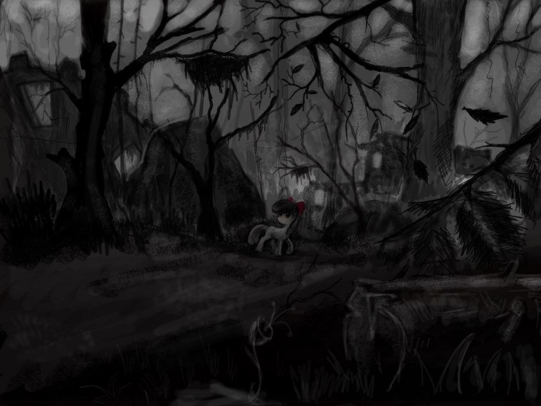Страшный лес из мультика