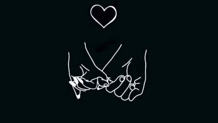 Надписи про любовь на черном фоне