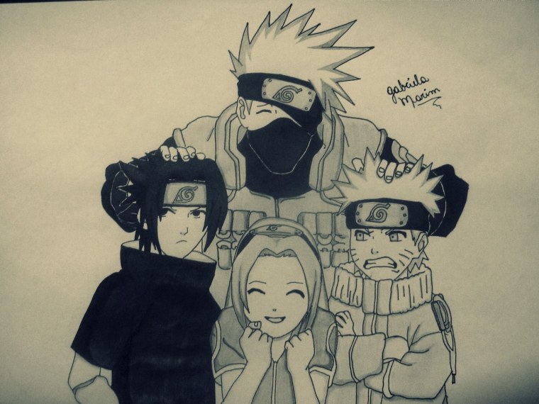 Наруто Саске Сакура и Какаси
