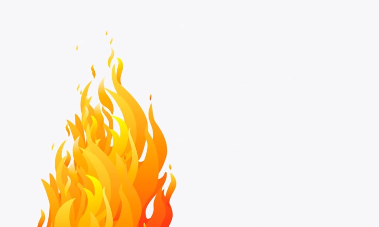 Огонь стикер