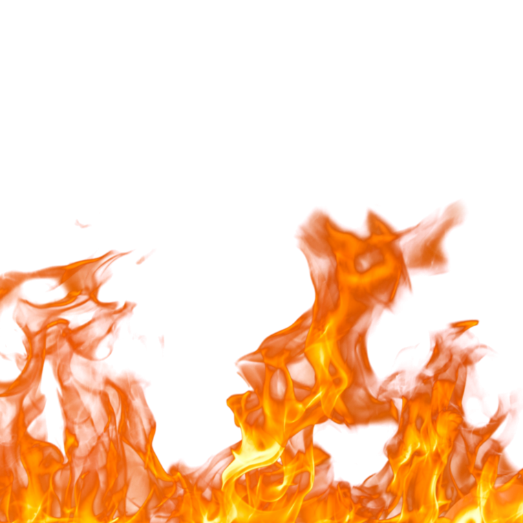 Костер на прозрачном фоне