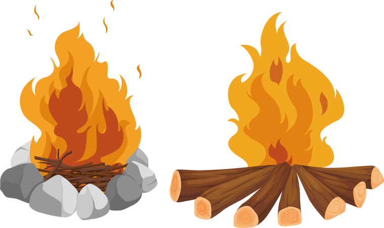 Огонь без фона