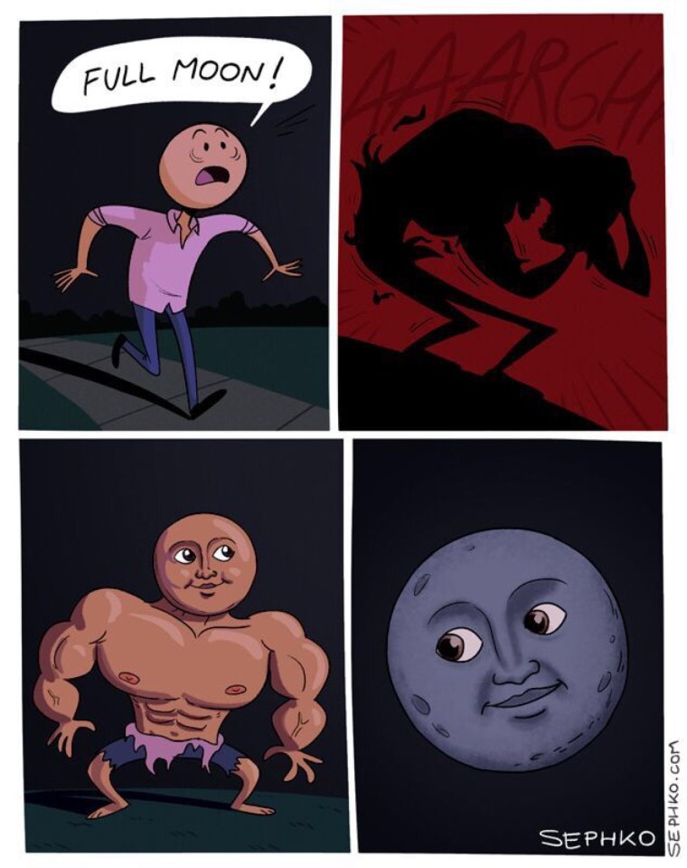 Шутки про полную луну