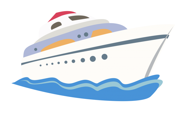 Теплоход корабль вектор