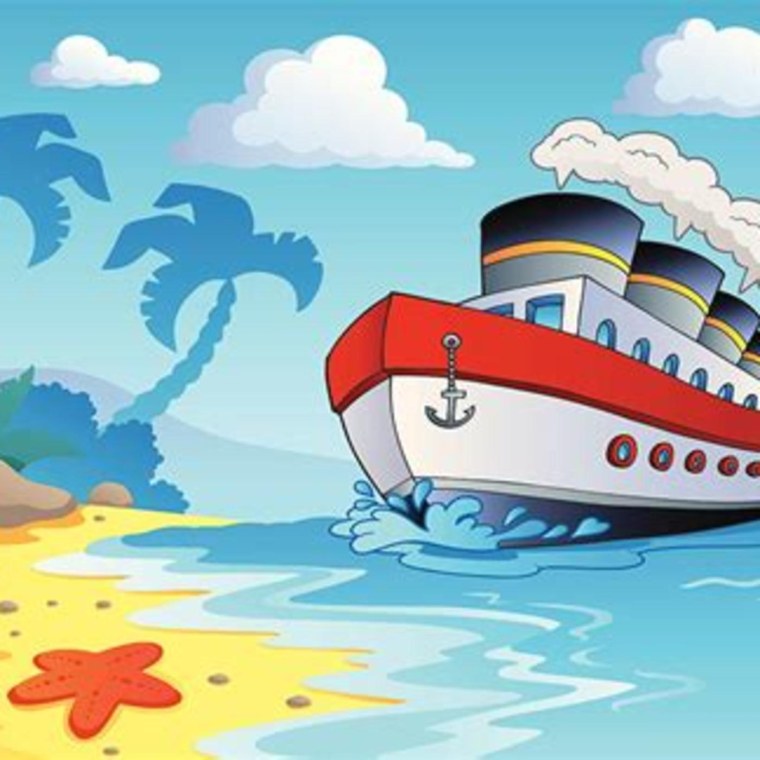 Пароход мультяшный