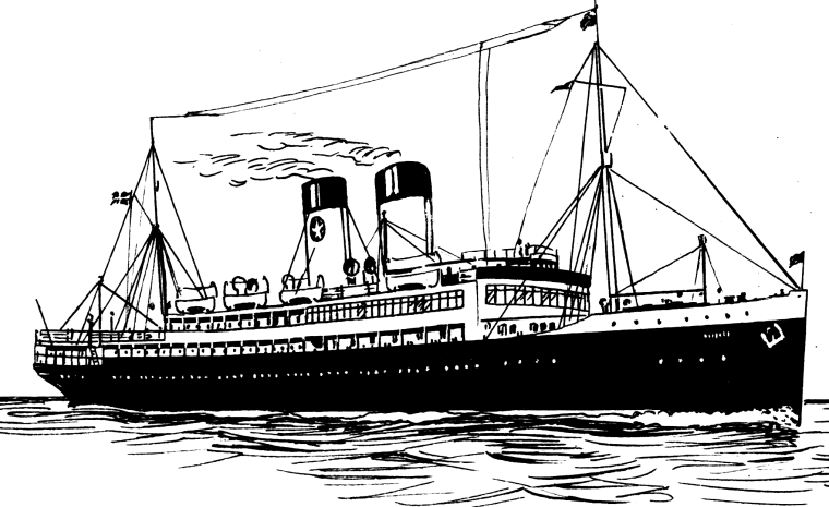 Пароход иллюстрация
