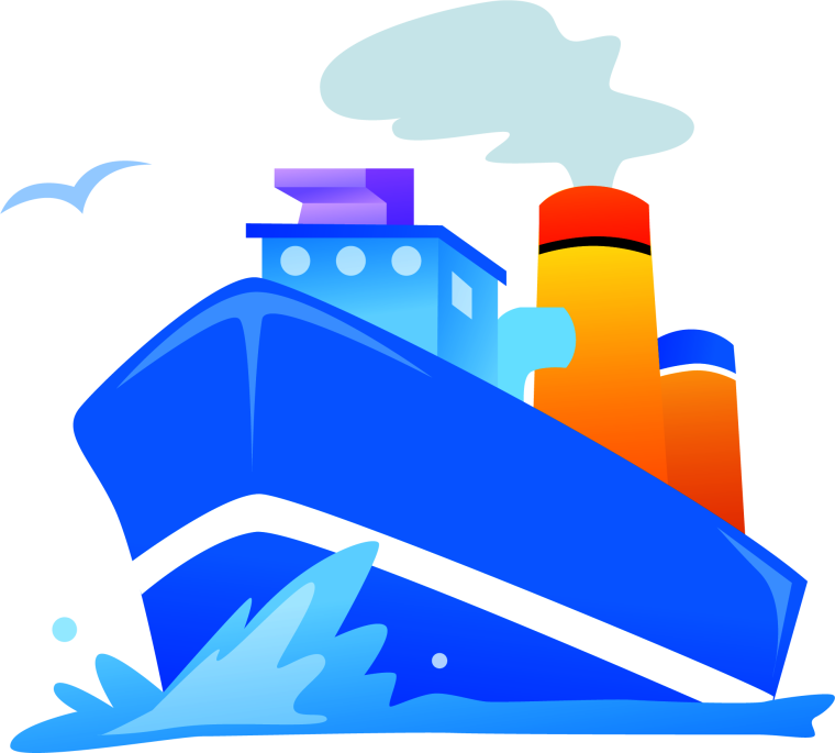 Пароход мультяшный