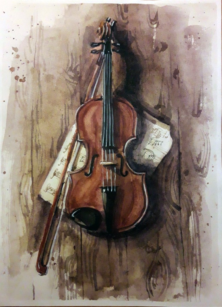 Скрипач набросок