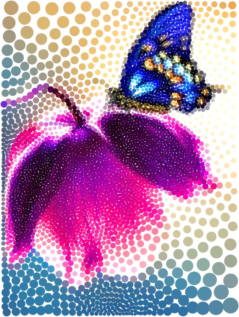 Алмазная мозаика бабочки на цветах