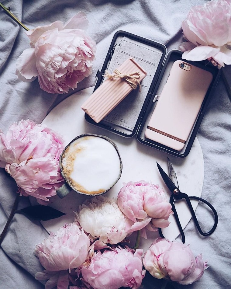 Стиль флэт Лэй розовый