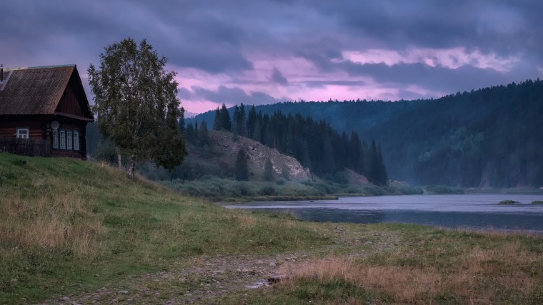 Деревня Кын на реке Кын