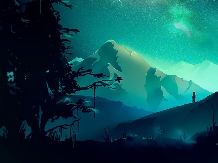 Наклейки на машину медведь Северное сияние