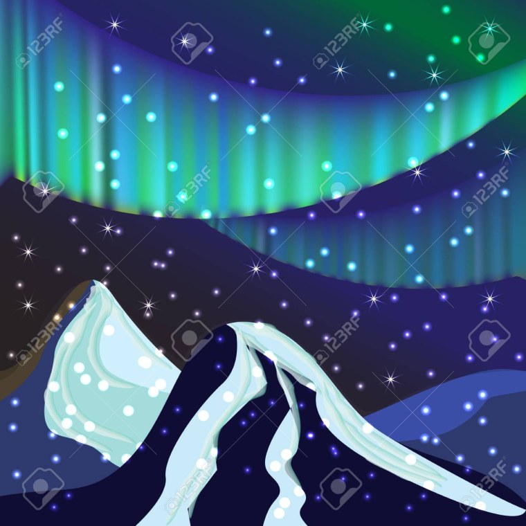 Северное сияние стилизованное