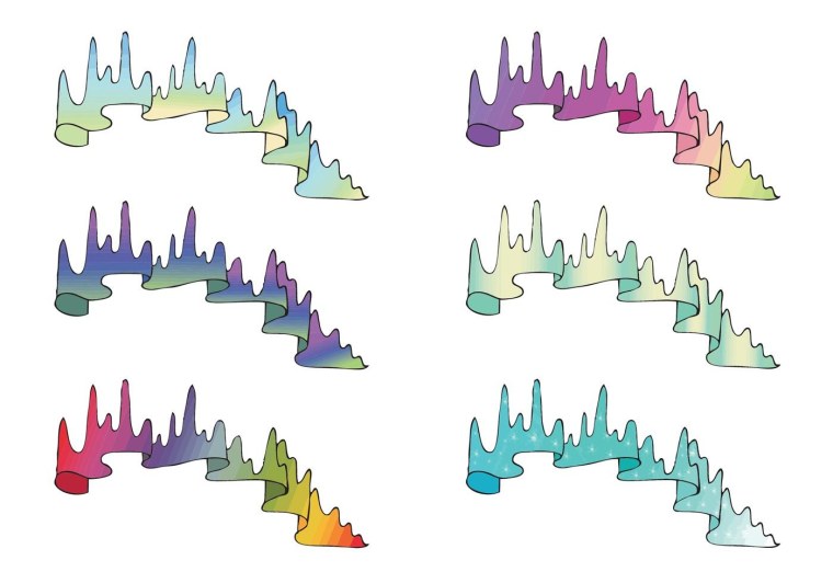 Северное сияние стилизация