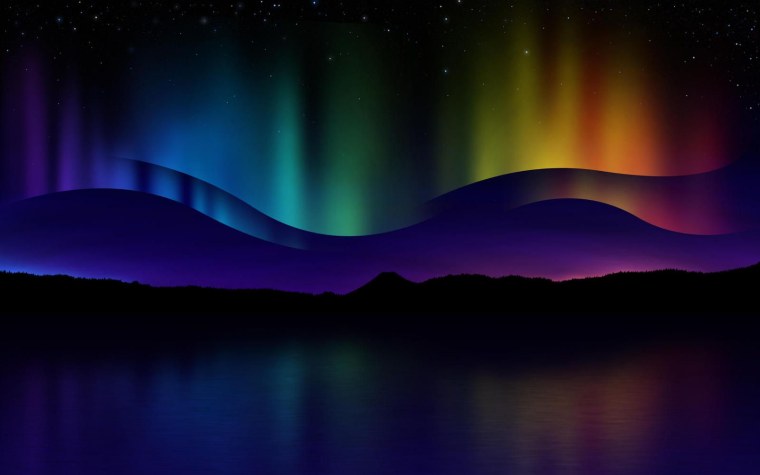 Северное сияние иллюстрация Векторная