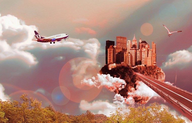 Пейзаж с самолетом