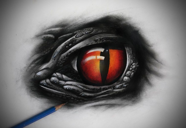 Глаз рептилии арт