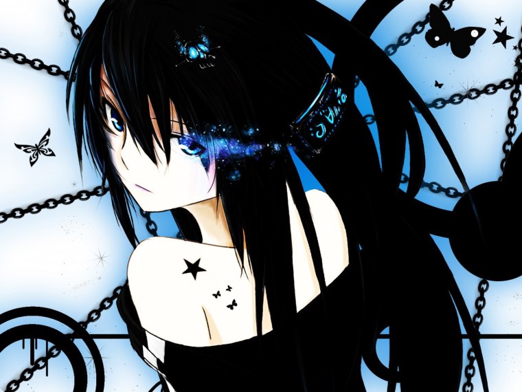 Аниме девочки в полосочку