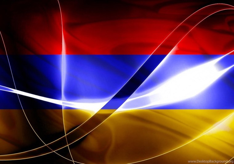 Армянский флаг в красивых местах