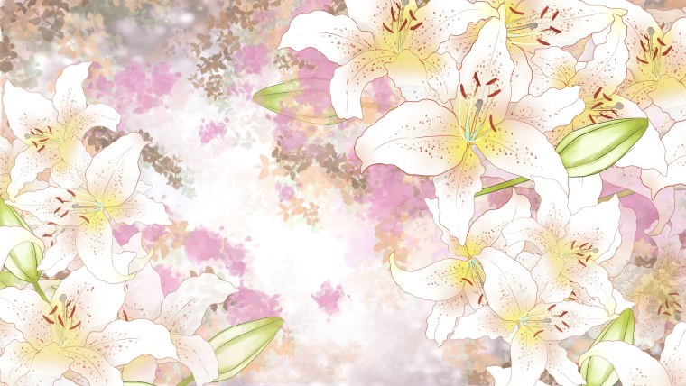 Красивый фон с лилиями