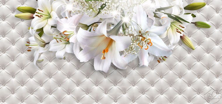 Обои с лилиями для стен