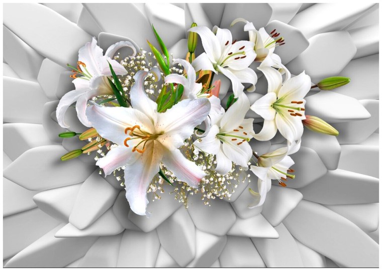 Белые лилии арт