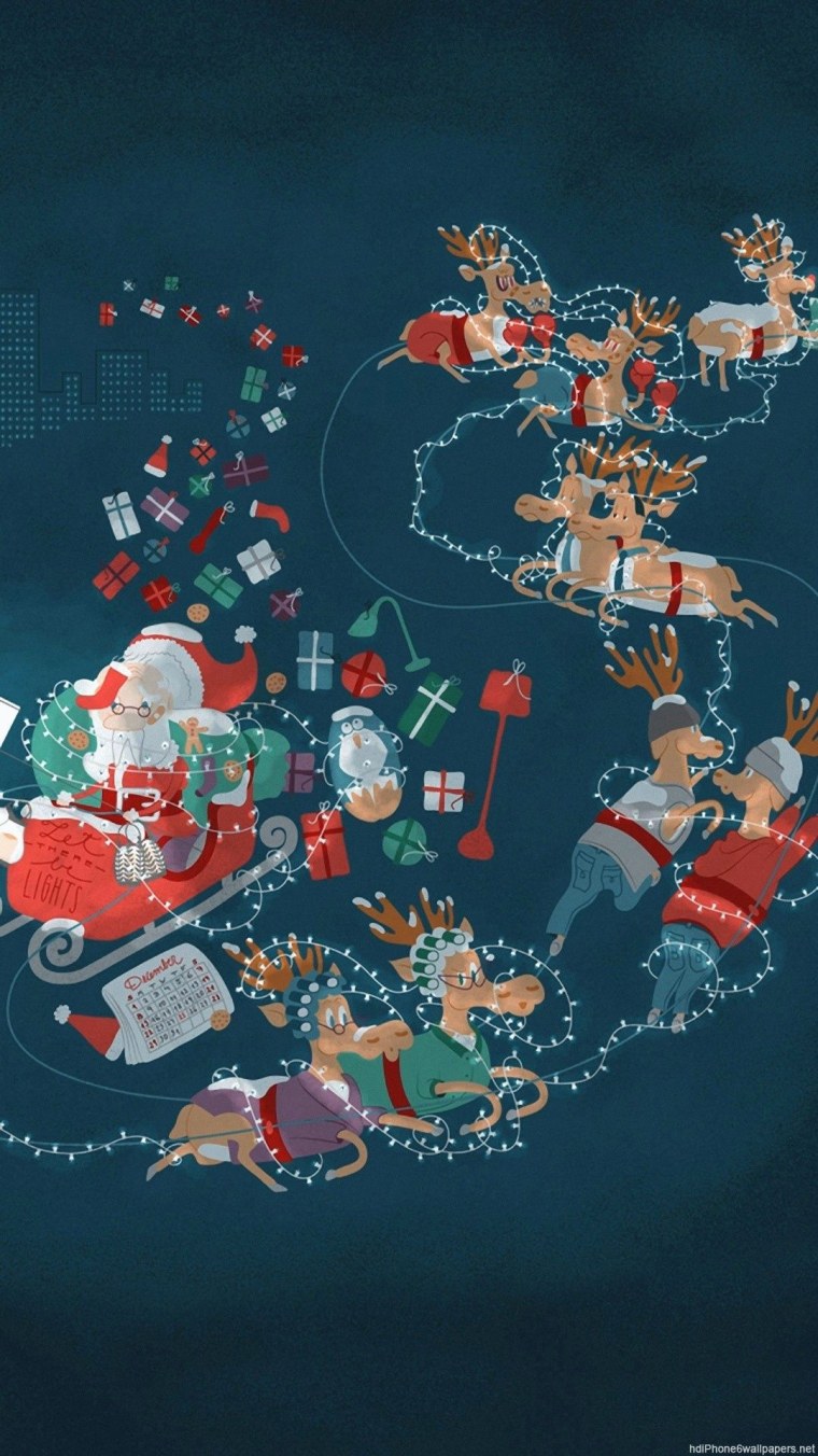 Новогодние заставки на айфон 7