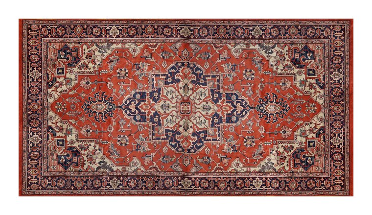 Ковер красный с узорами