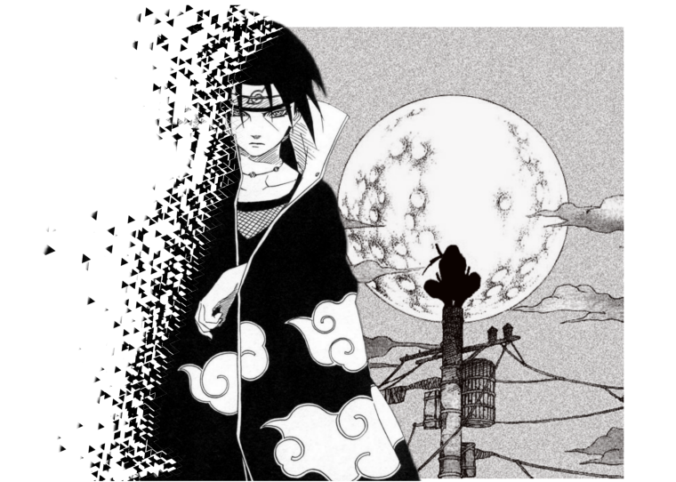 Самурай на фоне Луны