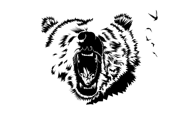 Медведь черно белый