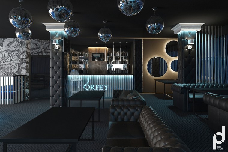 Интерьер караоке бара